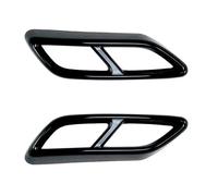 Car Exhaust Tip Cover for Audi A3 8Y S-Line Sedan 2021-2025, Tail Throat Decorative Frame Stainless Steel Replacement Automotive Decoration Tailpipe,Black