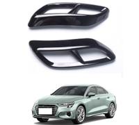 Car Exhaust Tip Cover for Audi A3 A3L 2021, Tail Throat Decorative Frame Stainless Steel Replacement Automotive Decoration Tailpipe,Black