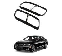 Car Exhaust Tip Cover for Audi A4L 2018-2019 Black, Tail Throat Decorative Frame Stainless Steel Replacement Automotive Decoration Tailpipe