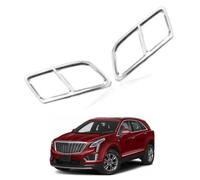 Car Exhaust Tip Cover for Cadillac XT5 Luxury 2020-2022, Exhaust Muffler Tailpipe Tip Modling Cover Trim Frame Decoration Accessories,Silver