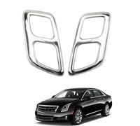 Car Exhaust Tip Cover for Cadillac XTS Silver, Exhaust Tailpipe Decoration Frame Cover Trims Stainless Steel Exterior Accessories