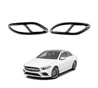 Car Exhaust Tip Cover for Mercedes-Benz A-Class 2019-2023, Tail Throat Decorative Frame Stainless Steel Replacement Automotive Decoration Tailpipe,Black