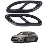 Car Exhaust Tip Cover for Mercedes-Benz A-Class 2019-2025, Tail Throat Decorative Frame Stainless Steel Replacement Automotive Decoration Tailpipe,Black
