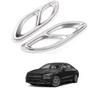 Car Exhaust Tip Cover for Mercedes-Benz CLA 2020-2025, Tail Throat Decorative Frame Stainless Steel Replacement Automotive Decoration Tailpipe,Silver