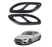 Car Exhaust Tip Cover for Mercedes-Benz CLS 2018-2025, Tail Throat Decorative Frame Stainless Steel Replacement Automotive Decoration Tailpipe,Black