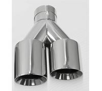 Car Exhaust Tip Exhaust Racing Car Modify Tips Double Exit Pipe Nozzle Decoration Two-tier Stainless Tail Pipes Muffler Tail Throat(Right In51-Out 101mm)