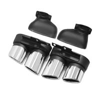 Car Exhaust Tip For A6 For A7 For C8 2019-2024 S6 S7 Exhaust Stainless Steel Black Muffler Tip Tail Throat(To cut Silver)