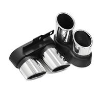 Car Exhaust Tip For A6 For A7 For C8 2019-2024 S6 S7 Exhaust Stainless Steel Black Muffler Tip Tail Throat(Not cut Silver)
