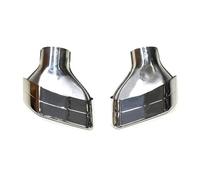 Car Exhaust Tip For BMW 5 For Series G30 G31 525i 530i 540i 2019-2023 Exhaust Pipe Upgrade Car Square Mouth Black Muffler Tip Nozzle Tail Throat(Silver A)