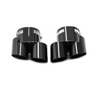Car Exhaust Tip For BMW For G05 For X5 For G06 For X6 2.0T Exhaust Upgrade Model Dual Exit Stainless Steel Nozzle Tailpipe Muffler Tip Tail Throat(Black)