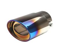 Car Exhaust Tip For Exhaust Modification & Decoration Stainless Steel Adjustable Exhaust Tip 2.5"-3.3" Universal Car Tailpipe Tail Throat(Blue Burnt Straight)