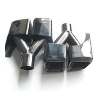 Car Exhaust Tip For Mercedes for Benz E63 W212 W204 2pcs/set Stainless Steel Car Exhaust for Pipe Exhaust Tip Muffler Exhaust Tip Tail Throat(Y TYPE Black)