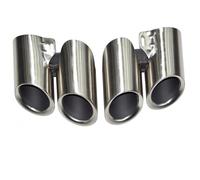 Car Exhaust Tip For Panamera 2017-2024 Black Tailpipe 971 Exhaust Pipe Modification GTS Quad Out Sports Turbo Muffler Tip Tail Throat(Dark Grey)