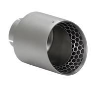 Car Exhaust Tip Matte 304 Stainless Exhaust Tip Car Accsesories Honeycomb Design Muffler Tail Tips Modify 1piece(ID51-OD114mm)