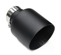 Car Exhaust Tip Matte Black Stainless Steel Car Muffler Tip System Pipe Universal Exhaust Tip(ID63MM OD101MM)