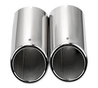 Car Exhaust Tip Muffler Pipe Cover For A4 B8 2009 2010 2011-2015 2016 Q5 2009 2010 2011 2012 A3 A1 Auto Accessories 2pcs OUSDUO(Silver)