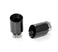 Car Exhaust Tip Pipe 1 Piece Car Accessories General Honeycomb Hollow Black Stainless Steel Exhaust Nozzle For Automotive Pipe Decoration((1pc) left 63-89)