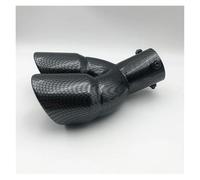 Car Exhaust Tip Pipe Car Modification Dual Pipe Exhaust Decoration Universal Thickened Version Outlet Tailpipe Muffler(Carbon bent)