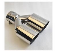 Car Exhaust Tip Pipe Dual Exhaust Tip 3 Inch Inlet 3" Outlet 9.5" Long Tail Pipe Double Wall Polished 304 Stainless Steel(IN66-OUT89mm)