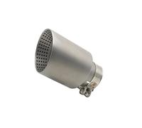 Car Exhaust Tip Pipe For VW For Golf 6 7 R For GTI For Tiguan 1PCS Matte Sandblasting Stainless Steel Muffler Tip Exhaust Pipe System(76-89MM Silver)