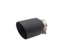 Car Exhaust Tip Pipe For VW For Golf 6 7 R For GTI For Tiguan 1PCS Matte Sandblasting Stainless Steel Muffler Tip Exhaust Pipe System(76-89MM Black)