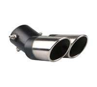 Car Exhaust Tip Pipe Tail Dual Exhaust Tip Stainless Steel Auto Muffler Tail Pipe For Peugeot 106 205 206 S SW 206Cc 207 207Cc 208(A)