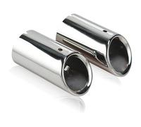 Car Exhaust Tip Pipe Tail For A4 B8 A4L Q5 2007-2014 2pcs Car Stainless Steel Chrome Exhaust Headers Tip Pipe Tail Rear Muffler(2 Pieces-sliver)