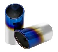 Car Exhaust Tip Pipe Tail For VW For JETTA For SAGITAR For POLO For GOLF 7 For Passat For Tiguan Exhaust Tips Muffler(68mm Blue 2pc)