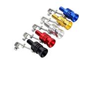 Car Exhaust Tip Pipe Universal Aluminum Turbo Sound Exhaust Muffler Pipe Whistle Car Blow Off Valve Tip Simulator Whistler(Black-L)