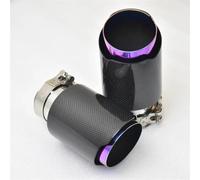 Car Exhaust Tip Purple Pipe Glossy Carbon Fiber Plain Muffler Pipe Automobile Parts Exhaust Pipe Modification 1pcs(76mm,101mm)
