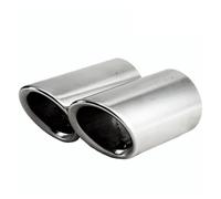Car Exhaust Tip Stainless Steel Car Exhaust Muffler Tip Pipes Covers For A1 A3 A4 TT 2009-2015(SILVER)