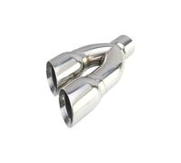 Car Exhaust Tip Stainless Steel Inter 80mm Slant Exhaust Pipe 102mm Double Outlet Car End Muffler