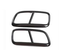 Car Exhaust Tip Stainless Steel Tail Throat Pipe Modified Cover Trim For Volvo For XC90 S60 V60 2014-2019 Car Exhaust Pipes Decoration Frame Exhaust Whistle(2015-2019 B)