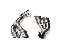 Car Exhaust Tip Tail Pipe Carbon Fiber Exhaust Tip Mufflers Tip Tips Exhaust System Stainless Steel For BMW For F15 For X5M For 35i 28i(Silver 28i)