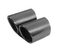 Car Exhaust Tip Tail Pipe For B&MW X1 F48 2016 2017 2018 2019 2020 2021-2023 1 Pcs Car Accessories Tail Muffler Rear Exhaust Cover Pipe Replacement Exhaust Pipe Tip Covers Trims(BLACK 2pcs)