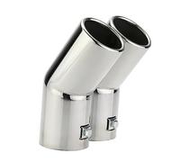 Car Exhaust Tip Tail Pipe Muffler For Vw For Golf 4 For Bora For Jetta Car Exhaust Tail Pipe Dual Pipes Stainless Steel Exhaust Tailpipes Muffler Tips Exhaust Tailpipe