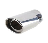 Car Exhaust Tip Universal Car Round Muffler Stainless Steel Exhaust Pipe Tail Throat(A)