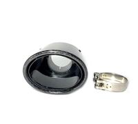 Car Exhaust Tip Universal Oval Slanted Carbon Black Exhaust Tips Glossy Muffler Exhaust Tip For Carbon Muffler Pipes Tailpipe Trims(80mm-130mm Oval)