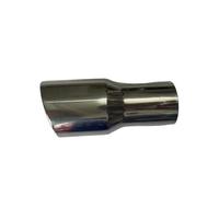 Car Exhaust Tip Welding Exhaust Tips 2.5" Inlet 3.5" Outlet Exhaust Tail Pipe Tips Weld On Single Slant Cut Exhaust Tip 63mm Exhaust Pipe(Sliver)