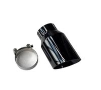 Car Exhaust Trim 1 Piece Black Stainless Steel Exhaust Nozzle Universal Tip Muffler Pipe End Pipe(ID 70MM-OD 89MM)