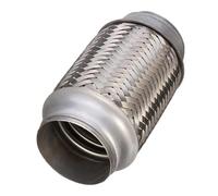 Car Exhaust Tube Telescopic Flexible Connection Braid Bellows Stainless Steel Muffler Pipe Connector Welded Universal 63mmx150mm Car Exhaust Tailpipe