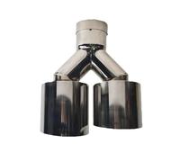 Car Exit Exhaust Pipe 2.5" To 3. Dual Exhaust Tip Polished 304 Stainless Left And Right Tailpipe Tips 1.2mm Thickness Double Universal