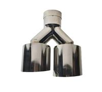 Car Exit Exhaust Pipe 2.5" To 3. Dual Exhaust Tip Polished 304 Stainless Left And Right Tailpipe Tips 1.2mm Thickness Double Universal