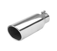 Car Exit Exhaust Pipe 4 Inch/10.16cm Inlet Black Exhaust Tip, 4" 5" Outlet 12" Long Powder Coated Stainless Steel Tailpipe