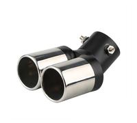 Car Exit Exhaust Pipe Universal Car Auto Exhaust Muffler Tip Stainless Steel Dual Pipe Trim Modified Rear Tail Throat Liner For Most Cars