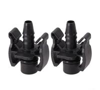 Car Expansion Tank Hose Connector 2pcs Straight Pipe Fitting ABS Plastic High Temp Resistant Coolant System Repair Kit Black