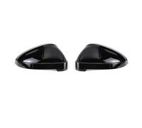 Car exterior Car Black Rearview Mirror Cover Side Wing Protect Frame Covers Trim Silver Matte Chrome Shell For Audi A4 A5 S4 RS4 S5 RS5 B9(Black-2pcs)