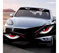 Car Exterior Decals with Angry Eyes Motif, PVC Based Cartoon Stickers Designed for Reliable Adhesion and Weather Resistant Application