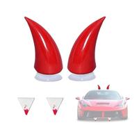 Car Exterior Decoration, Halloween Roof Modification 3d Horns, 7.09 Inches Size Lightweight Fangs, Scary Car Accessories for Suv Truck Sedan Motorcycle, Road Trip Party, Black