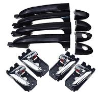 Car exterior door handle 4 or 8 Outside or Inside Front Rear Left Right Door Handle /Fit For Kia Spectra Cerato 1.8L 2.0L 2004 2005 2006 2007 2008 2009 car door handle protector(Chrome 8pcs Kit)